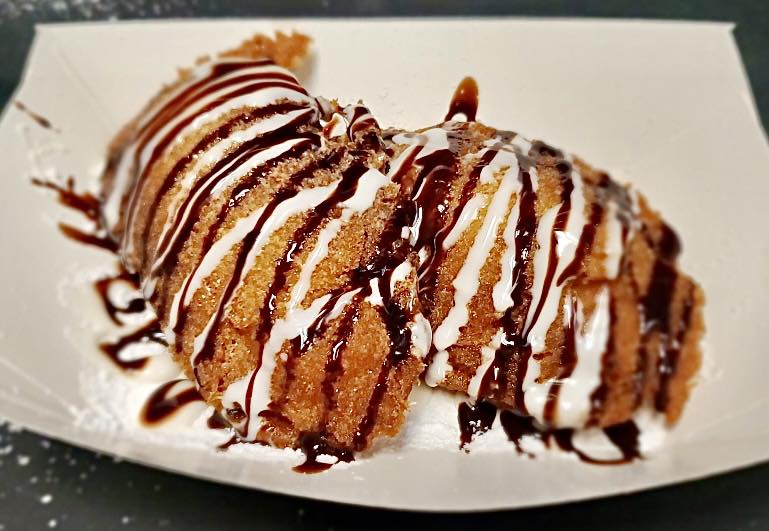 Try our one-of-a-kind desserts – ever had a Fried Twinkie with Caramel sauce? What about a Cheesecake Egg Roll? Or a deep fried PB&J Uncrustable?